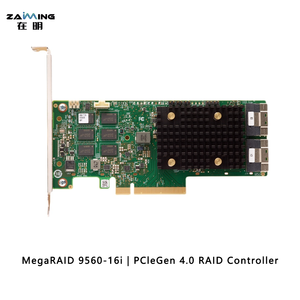9560-16i Contrôleur <span class=keywords><strong>RAID</strong></span> Tri-Mode avec Cache 4 Go PCIe 4.0 X8 12G SAS SATA NVMe Adaptateur de Stockage Interne 16 Ports pour Serveur - Product Image 2