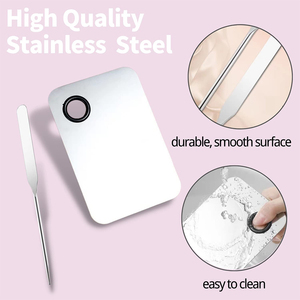 3 Espátulas Cosméticas Personalizables de Acero Inoxidable Alemán de Doble Filo, Calidad Grado A+, Herramientas Faciales de Maquillaje para Salón de Belleza - Product Image 1