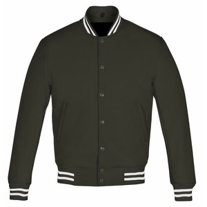 Vestes de baseball Varsity personnalisées avec broderie de patchs camouflage, patchwork, imperméables en laine/satin pour hommes adultes - Product Image 4