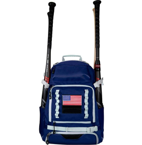 Sac à dos de baseball en nylon avec poches pour bâtons, capacité 50-70L, compartiment à chaussures, porte-bâtons, sac de sport - Product Image 1