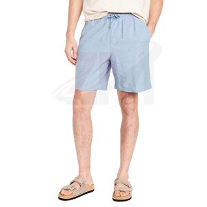 Pantalones Cortos Bermuda Casuales 100% Algodón de Alta Calidad, Secado Rápido, Transpirables, Lavado Personalizado, Diseño Sólido, Cintura Media, Decoración con Bolsillos - Product Image 4