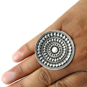 Wholesale Bohemian Style <b>Adjustable</b> <b>Ring</b> Made From 925 Solid Sterling <b>Silver</b> Handmade Classic Jewelry For Festivals & Wedding - Product Image 2