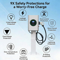 Chargeur mural pour véhicules électriques 30 kW DC CCS1 CCS2 NACS CHAdeMO GBT Blanc pour XiaoMI su7