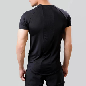 T-shirts de fitness pour hommes de qualité supérieure, coupe ajustée, tricotés, en spandex/polyester, confortables à porter, commande en gros disponible - Product Image 5