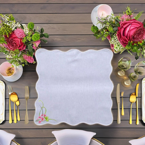 Servilleta de Lino 100% Geranium |   Servilletas de Tela Reutilizables y Ecológicas con Diseño Floral para Comedor, Bodas, Restaurantes y Uso Doméstico - Product Image 6