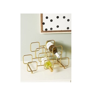 Porte-bouteilles en fer robuste pour comptoir de bar de restaurant avec construction métallique solide et présentoir multi-bouteilles - Product Image 6