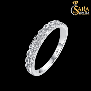 Anillo de eternidad de plata 925 más vendido para mujer, estilo clásico para compromiso y bodas, disponible a precio de exportación. - Product Image 2