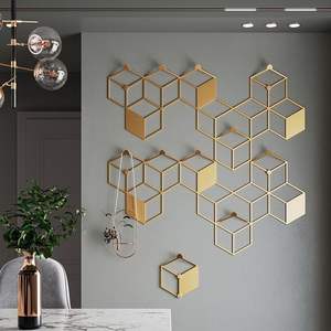 Escultura de metal decorativa hecha a mano para la decoración de interiores de salas de estar modernas, panel grande de hierro para colgar en la pared. - Product Image 4