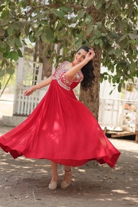 Elegante vestido de verano clásico último lanzamiento especial Chinon trabajo hilo trabajo largo estilo de moda para traje de fiesta - Product Image 4