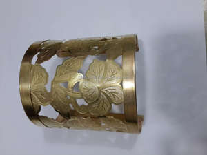 Brazaletes Anchos de Latón con Baño de Oro de Alta Calidad, Ajustables, de Tejido Abierto, Modelo Moderno, para Mujer, Venta al por Mayor - Product Image 5