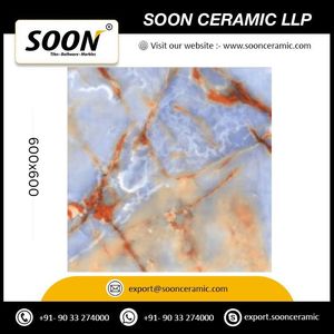 Carreaux muraux intérieurs en porcelaine Soon Welkin Olive 600x600mm, texture fleurs et plantes, finition brillante, antibactériens, résistants aux acides - Product Image 6