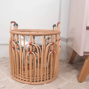 Cestas de Almacenamiento Circulares Floret - Juego de 2 de Ratán Natural Ecológico Moderno Multiusos - Product Image 6