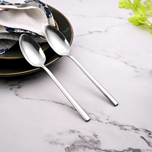 Offre Spéciale : Cuillères à Miel, Cuillères à Café, Ensemble de Cuillères et Fourchettes à Salade avec Manche Lisse Poli Argenté - Product Image 3