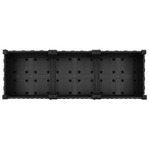 Grand bac à fleurs surélevé en polypropylène noir, durable et élégant, pour une utilisation en extérieur - Product Image 6