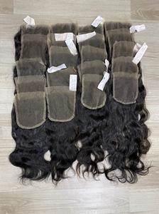 Haute Qualité 100% Brut Non Transformé Ondulé Extensions De Cheveux Humains Cuticule Aligné Fermeture HD Dentelle Grade Vierge FILM LACE Noir - Product Image 6