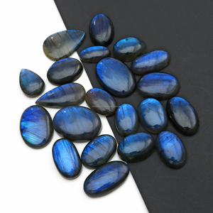 High Quality Natural Cabochon Blue <b>Labradorite</b> Round Pear Mix Sizes Flatback Stone Loose Gemstone for Jewelry Making - Product Image 2