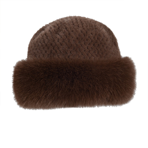 Stock d'usine Vente en gros Chapeau de luxe en fausse fourrure pour femme, style mongol, avec bord en fourrure de renard, bonnet chaud d'hiver, Stock d'usine 2026 - Product Image 1