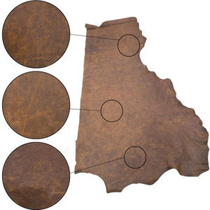 Genuine Light Brown Pull Up Cowhide Leather Hide Full Grain Supply for Rustic Handbags Wallets Purses Shoes Leatherwork - Product Image 6
