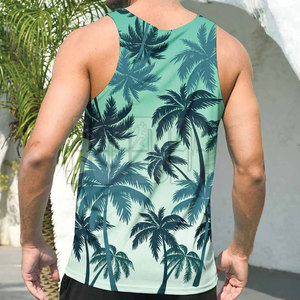 Débardeur décontracté pour homme en tricot imprimé simple, 100% coton, léger, respirant, écologique, sans manches, confortable, pour un usage quotidien - Product Image 6