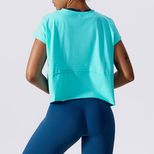 Camiseta Corta de Verano para Mujer, Holgada, de Manga Corta, Ecológica, Transpirable, de Secado Rápido, 100% Algodón, Personalizable - Product Image 3