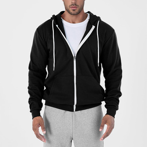 OEM Wholesale Stylish Men's Custom Logo Zip-Up <b>Hoodie</b> with Thick <b>String</b> 100% Cotton Windproof & Breathable - Product Image 6