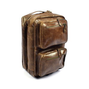High Quality Genuine <b>Leather</b> Waterproof Fashion <b>Backpack</b> for Traveling Hiking Equipment Custom Logo Lightweight Open Closure - Product Image 1