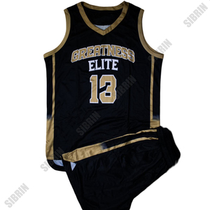 Uniformes de basket-ball personnalisés Sibrin en gros |   Maillots et shorts d'équipe avec logo, nom et numéro |   Ensemble de basket-ball réversible sublimé USA - Product Image 6