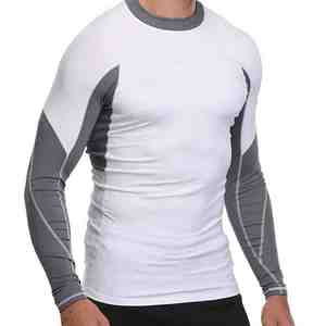 Chemises de compression pour hommes OEM de qualité supérieure, imprimées par sublimation, en polyester, pour la gym, le fitness, le surf et la plongée - Product Image 5