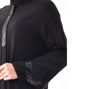 Jalabiya brodée de fils d'or exquis – Kaftan de style marocain du Moyen-Orient pour l'Aïd - Product Image 4