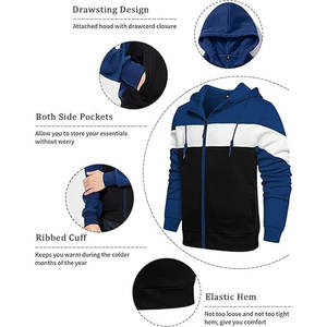Comfortable Slim Breathable High Quality Best Supplier Winter New Arrival Casual Outdoor Wear <b>Men</b> Zipper <b>Hoodies</b> Different Size - Product Image 3