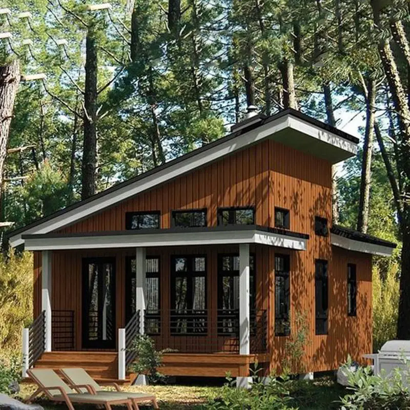 Luxury Portable Garden Building House Custom 2 Bedroom With Bathroom Timber Structure Modular Cottage Apartment