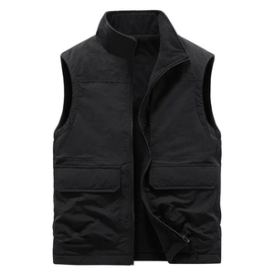 Men <b>Utility</b> Fleece Lined <b>Vest</b> Windproof Sleeveless Jacket Multi Pocket Outdoor Workwear Bodywarmer Custom Logo Winter <b>Vest</b> - Product Image 4