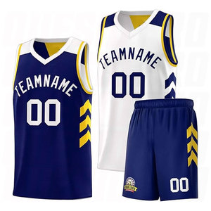 Camiseta de Baloncesto Personalizada con Cuello en V, Combinación de Colores Unisex, Diseños de Uniformes de Baloncesto Universitario, Uniformes Deportivos de Alta Calidad - Product Image 1