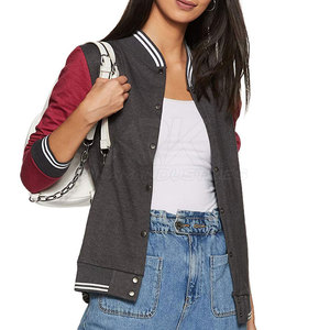 Veste universitaire pour femmes très vendue, veste universitaire respirante, veste universitaire pour femmes de couleur unie - Product Image 4