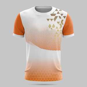 Camiseta de Fútbol Sublimada Personalizada para Hombre, Manga Corta, Absorbe la Humedad, Ajuste Atlético, Degradado Rosa y Azul, Cuello Redondo, Ropa Deportiva - Product Image 3