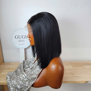 วิกผมบ๊อบตรง Gugu Hair Bone Straight ทำจากผมแท้เวียดนาม สีธรรมชาติ ไม่ใช่ผม Remy  วิกแบบไม่มีกาวติดด้านหน้า  ความหนาแน่น 150%-250% ทุกขนาด - Product Image 1