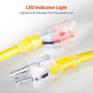 Cavo di Prolunga Elettrico per Interni/Esterni da 30 Metri, 12AWG, 15 Ampere, 1875W, 3 Poli con Estremità Illuminata, Flessibile fino a -40°C - Product Image 5