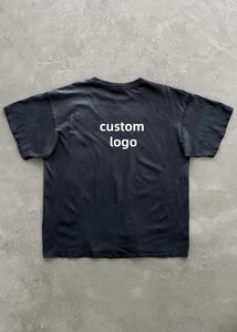 เสื้อยืดคอตตอน 100% ทรงโอเวอร์ไซส์ สำหรับผู้ชาย ลายปักแบบสั้น คุณภาพสูง พร้อมโลโก้แบบกำหนดเอง ผ่านกระบวนการฟอกสีแบบแอซิดวอช - Product Image 6