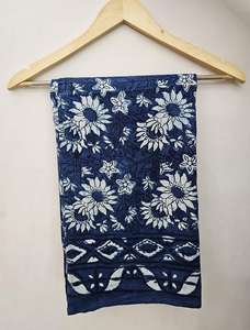 Sarong pareo en coton teint à la main, écharpe de plage pour femme, tissu voile doux, imprimé floral, toutes saisons, couverture de maillot de bain, travelgo - Product Image 4