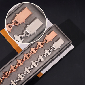 Bracelet de luxe en argent 925 avec maillons papillon et diamants de laboratoire, style tennis glacé, pour hommes et femmes, cadeau de caractère, bijou raffiné - Product Image 3
