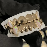 Grillz dentaire Hip Hop personnalisé en argent 925 classique certifié IGI, serti de moissanite, style Iced Out
