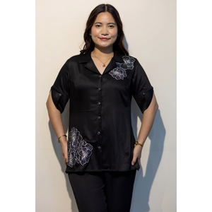 Camisa Elegante de Algodón Giza Negro Premium para Mujer, Estilo Casual para Uso Diario, Fabricante - Product Image 3