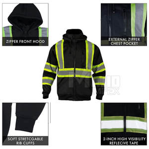 เสื้อผ้าสำหรับงานกลางแจ้งที่อบอุ่นและทนทาน เสื้อฮู้ดสำหรับทำงานที่อบอุ่นและทนทานสำหรับผู้ชาย เสื้อฮู้ดสำหรับผู้ชายที่ใส่สบายและทนทาน - Product Image 3