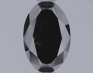 Diamant de laboratoire ovale de 1,00 ct, noir fantaisie, certifié IGI, CVD, percé au laser, en vrac, pour la fabrication de bijoux - Product Image 1
