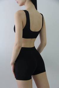 Conjunto Deportivo Informal de 2 Piezas para Mujer, Ropa de Yoga, Top Corto + Sujetador Deportivo, Leggings Elásticos de Cintura Alta, Conjuntos Deportivos para Gimnasio - Product Image 6