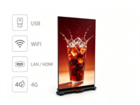 Panneau publicitaire LED pliable intelligent HD 640x1920mm