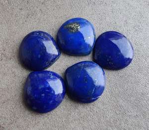 Lapislázuli Natural en Forma de Corazón, Cabujón con Reverso Plano, Calibrado, Gema Suelta para Joyería, Piedra de Cristal Curativa - Product Image 2