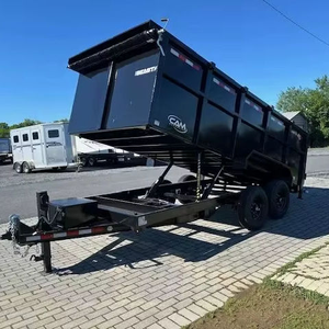 Remorque agricole à benne basculante haute 7 x 16 pieds, occasion, avec moteur d'engrenage d'essieu et composants essentiels de pneus - Product Image 1