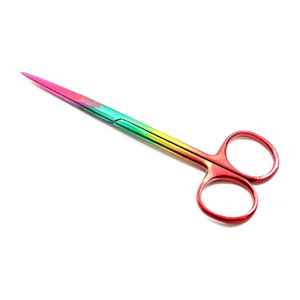 กรรไกรตัดกระจกตา Caronia Surgical CS-RAF-105 แบบตรง ใช้ซ้ำได้ ผลิตจากสแตนเลสสตีล ชุดเครื่องมือผ่าตัด ปลายแหลม ด้ามจับ CE - Product Image 2