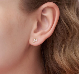 Premium 14KT Yellow Gold Lab Created Diamond <b>Stud</b> <b>Earrings</b> IGI Certified Gold Plated Luxury <b>Fine</b> Jewelry Collection - Product Image 5